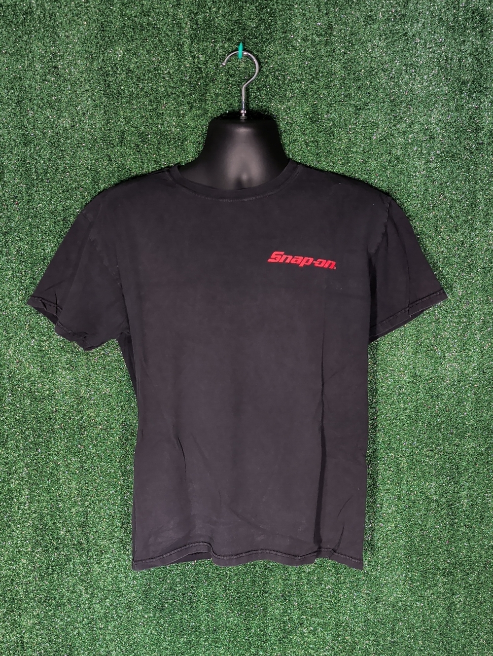 Snap Black Short Sleeve T-Shirt with Red Logo Size